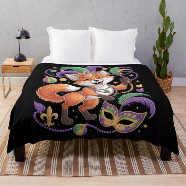 Item preview, Fox Animal Lover Cute Mardi Gras Carnival Jester designed and sold by Morphologiona.