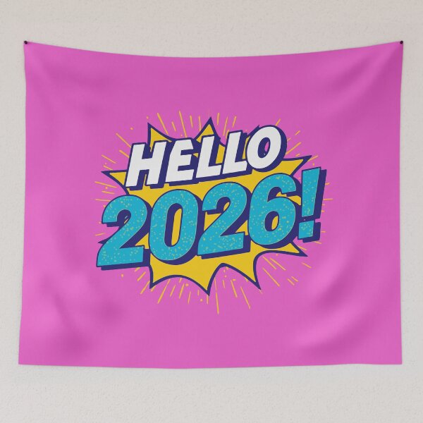 Item preview, Hello 2026 Comic Pop Art designed and sold by DavidTeeStudio.