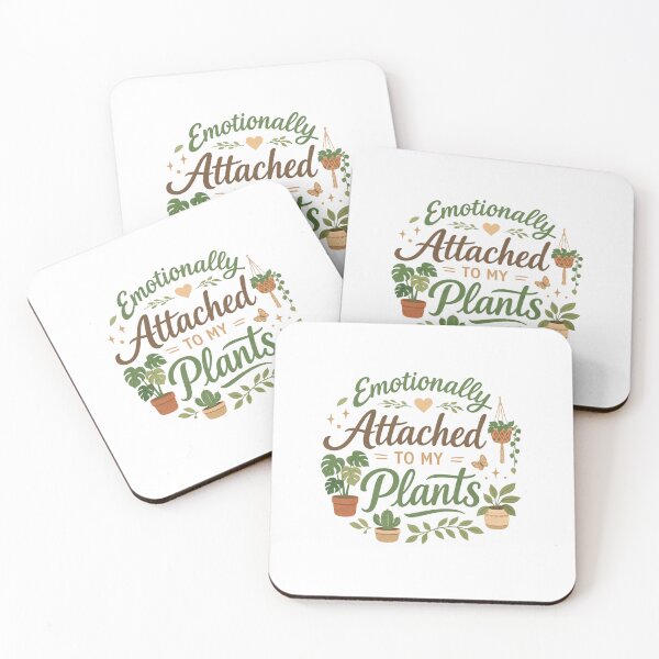 Item preview, Emotionally Attached to My Plants – Introverted Plant Lover Aesthetic designed and sold by PopPizzazz.