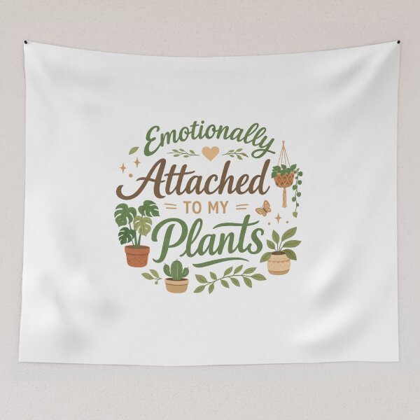 Item preview, Emotionally Attached to My Plants – Introverted Plant Lover Aesthetic designed and sold by PopPizzazz.