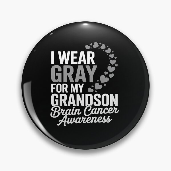 Item preview, I Wear Gray for My Grandson Disease Gray Ribbon Brain Tumor  designed and sold by Moxizz.
