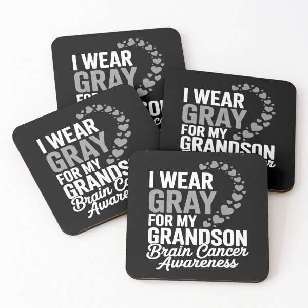 Item preview, I Wear Gray for My Grandson Disease Gray Ribbon Brain Tumor  designed and sold by Moxizz.