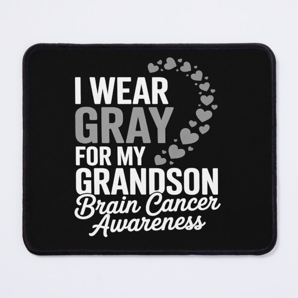 Item preview, I Wear Gray for My Grandson Disease Gray Ribbon Brain Tumor  designed and sold by Moxizz.