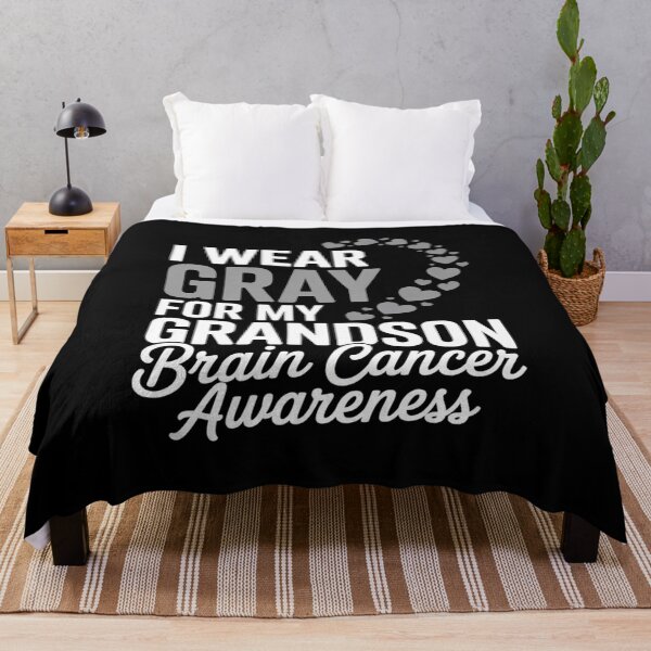 Item preview, I Wear Gray for My Grandson Disease Gray Ribbon Brain Tumor designed and sold by Moxizz.