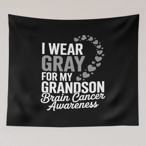 Item preview, I Wear Gray for My Grandson Disease Gray Ribbon Brain Tumor  designed and sold by Moxizz.