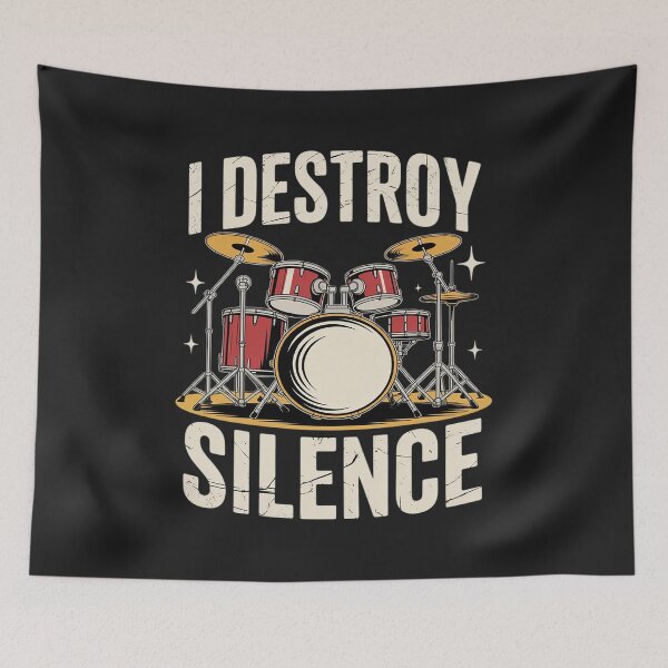 Item preview, Drummer I Destroy Silence Drum designed and sold by JessicaWalshdf.