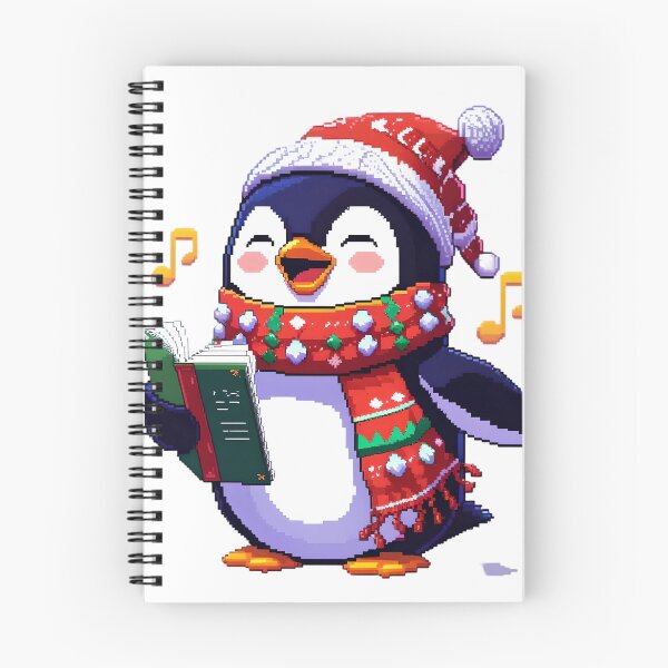 Item preview, Cozy Penguin Carol Singer Pixel Sticker designed and sold by BankMano.