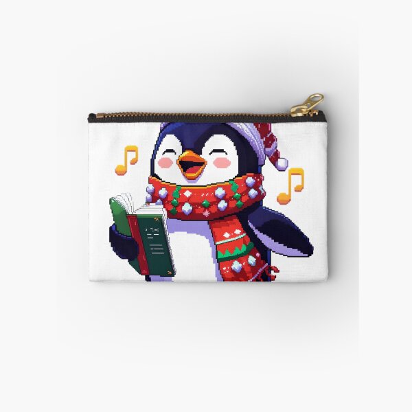 Item preview, Cozy Penguin Carol Singer Pixel Sticker designed and sold by BankMano.