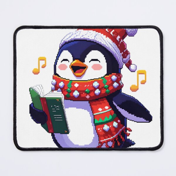 Item preview, Cozy Penguin Carol Singer Pixel Sticker designed and sold by BankMano.