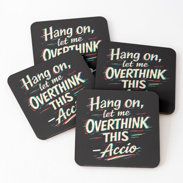 Item preview, Hang On Let Me Overthink This Glitch Typography Quote designed and sold by anandsiva2703.