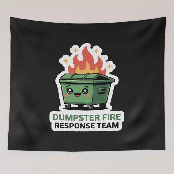 Item preview, Dumpster Fire Response Team Funny Meme designed and sold by JessicaWalshdf.