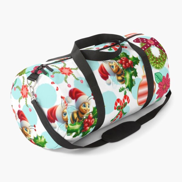 Item preview, Whimsical Santa Bee Christmas Holly Jolly Pattern designed and sold by HopeAndHustle.