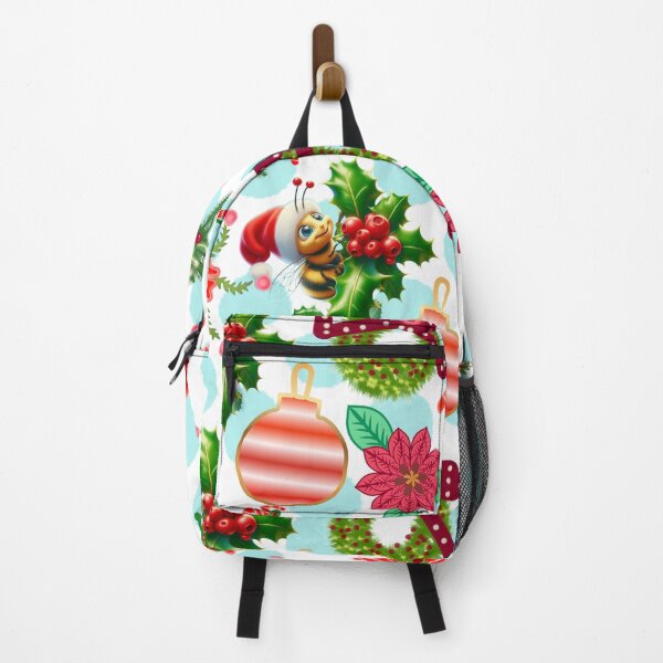 Item preview, Whimsical Santa Bee Christmas Holly Jolly Pattern designed and sold by HopeAndHustle.
