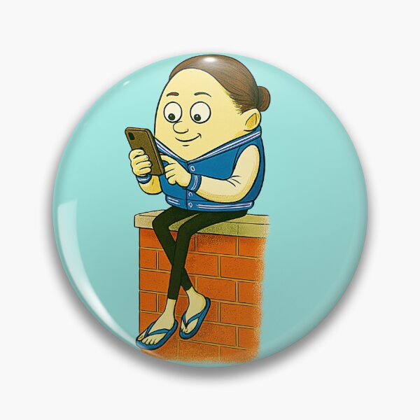 Item preview, LOS CLIPS EN MI CELULAR - Funny Humpty Dumpty Phone Addict designed and sold by Urban-InkStudio.