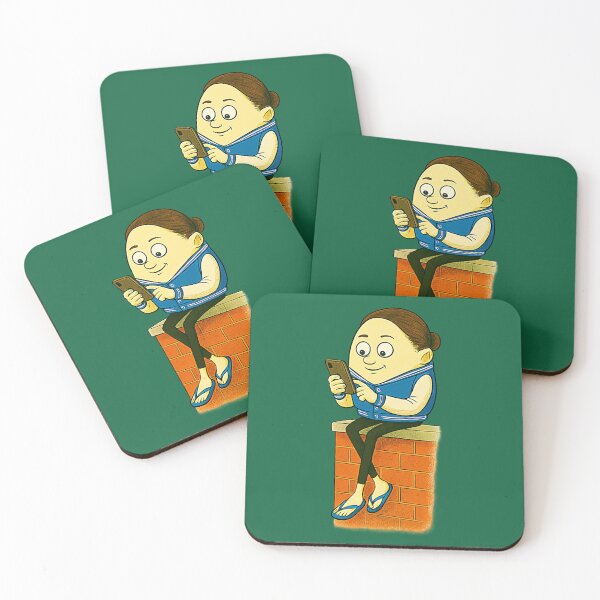 Item preview, LOS CLIPS EN MI CELULAR - Funny Humpty Dumpty Phone Addict designed and sold by Urban-InkStudio.