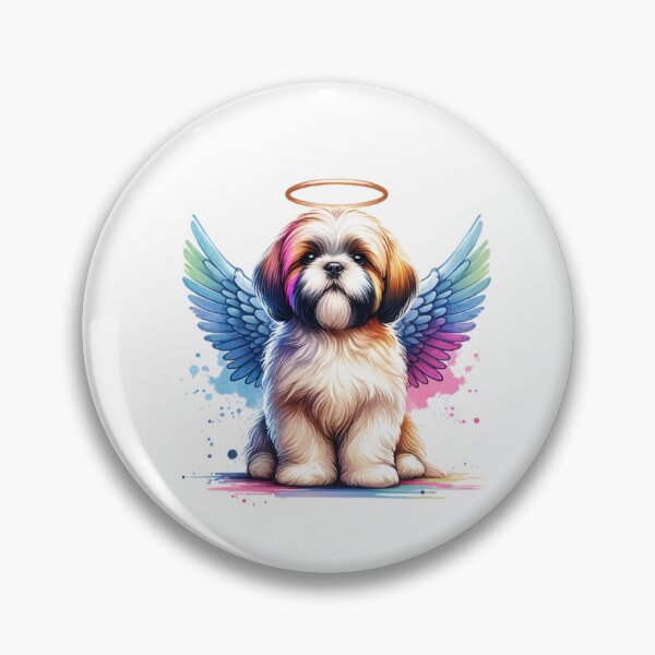 Item preview, Watercolor Lhasa Apso Angel designed and sold by TheAnimalZ00.