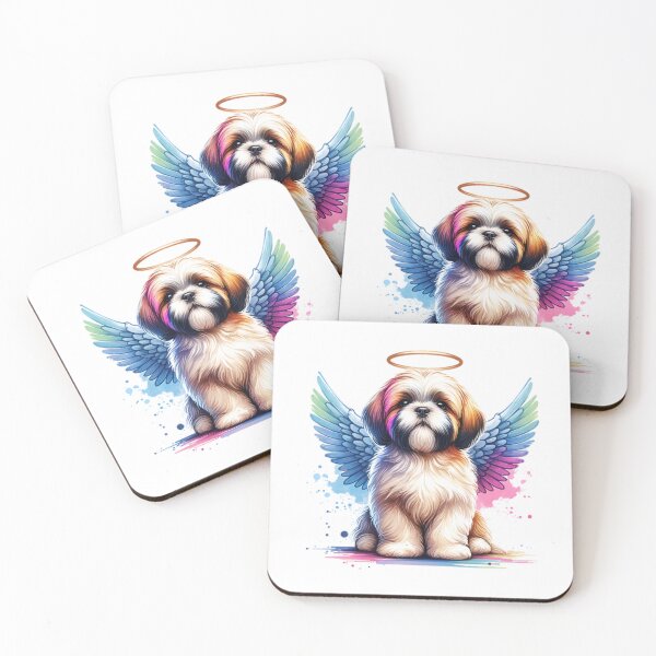 Item preview, Watercolor Lhasa Apso Angel designed and sold by TheAnimalZ00.
