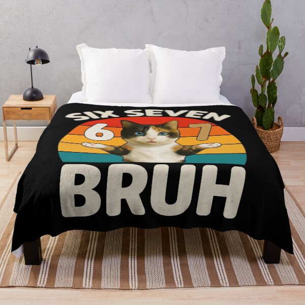 Artikelvorschau, Lustiges Katzen-Meme Six Seven 67 6 7 Bruh Shirt entworfen und verkauft von LashondaGreen89.