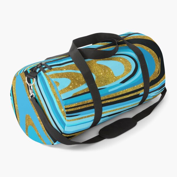 Item preview, Abstract Black Blue Gold Swirl Pattern designed and sold by FANTASTIC-N.