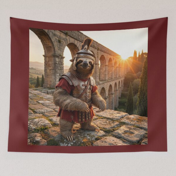 Item preview, Slow but Vigilant Roman Sloth Centurion on Duty designed and sold by Tridentulus.