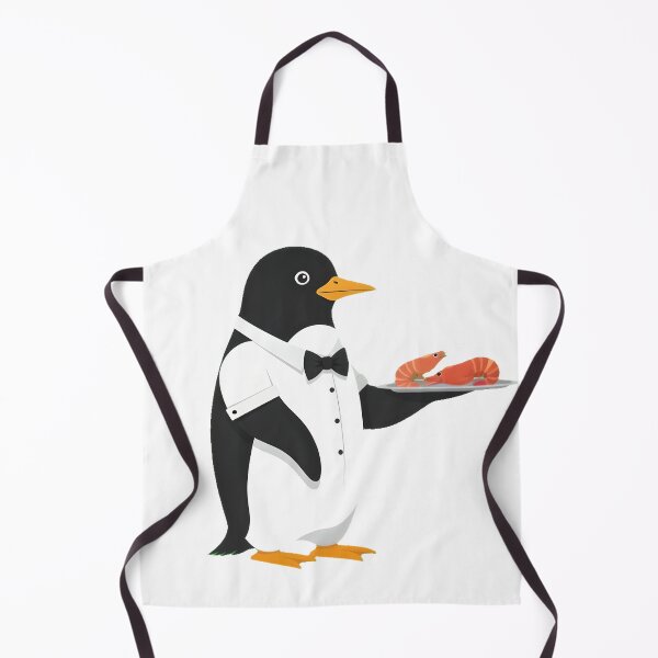 Item preview, Penguin Waiter Serves Fresh Seafood Delights designed and sold by SunkenCost.