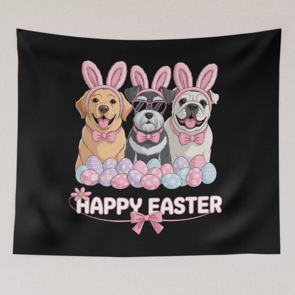 Item preview, Dog Bunny Ears Happy Easter Day Cute designed and sold by Morphologiona.