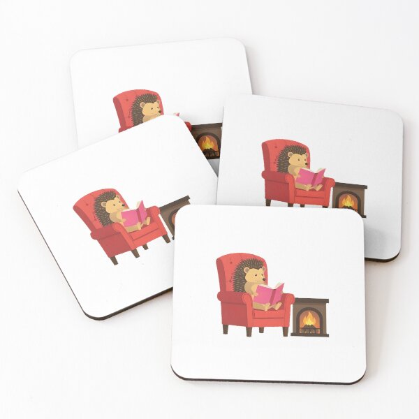 Item preview, Cozy Night with Hedgehog by Fireplace designed and sold by SunkenCost.