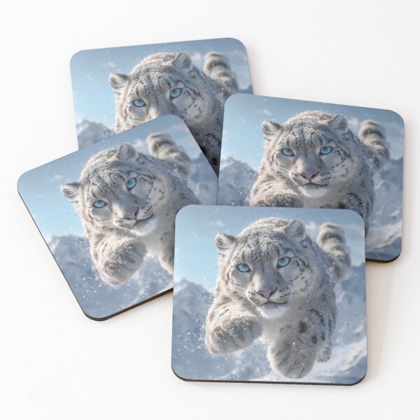 Item preview, Snow Leopard Pounce designed and sold by Elisabeth Lucas.