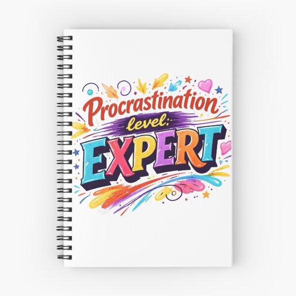 Item preview, Procrastination Level Expert Funny Colorful Typography Design designed and sold by anandsiva2703.