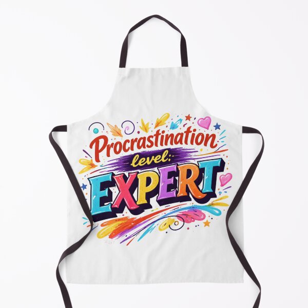 Item preview, Procrastination Level Expert Funny Colorful Typography Design designed and sold by anandsiva2703.