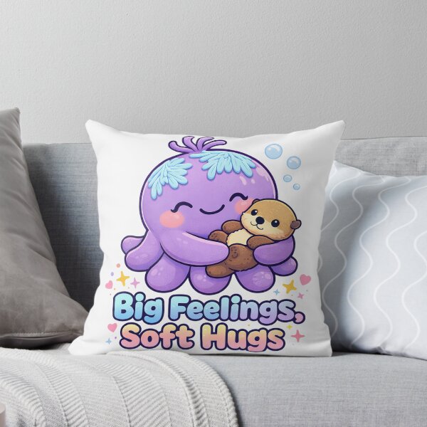 Item preview, Cora The Cuddlefish Kawaii Big Feelings Soft Hugs designed and sold by CuddleFish Creations.