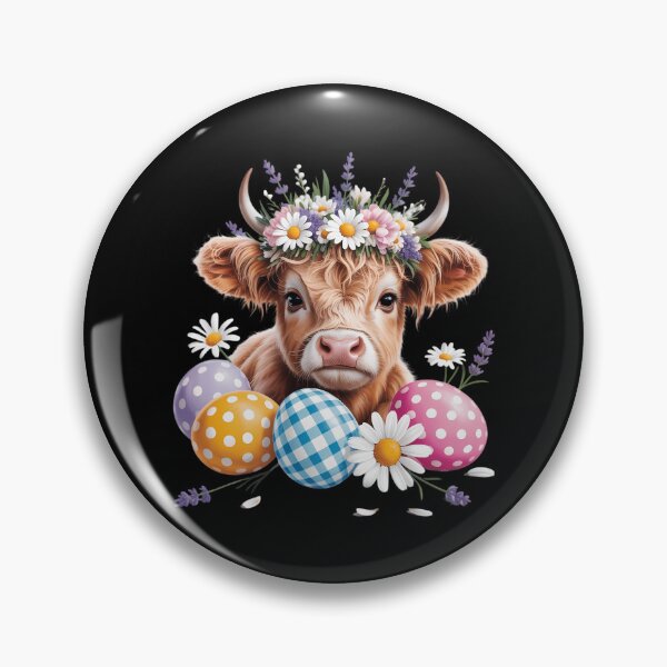 Item preview, Easter Day Highland Cow Cute Easter Bunny Farmer designed and sold by Morphologiona.