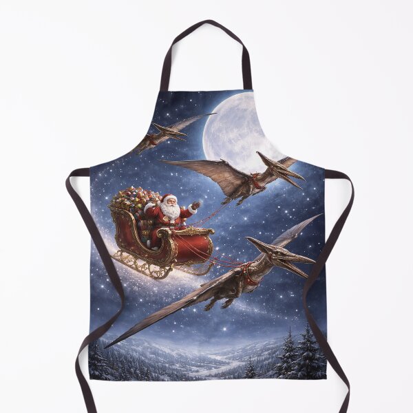Item preview, Santa & Pterodactyls – Funny Christmas Dinosaur Art designed and sold by donwillisjrart.