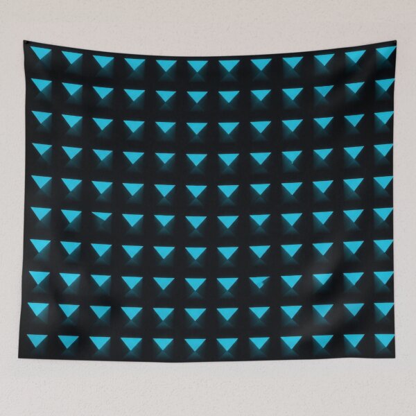 Item preview, Cyan Triangle Pulse designed and sold by Kaleidoscope Print.