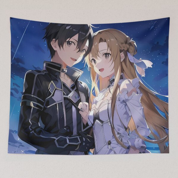 Item preview, Kirito Asuna Sword Art Online Anime Night Romance Starry Fantasy Love designed and sold by mildaclairmo.