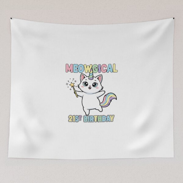 Item preview, Meowgical 21st Birthday Funny Cat designed and sold by Thetund.