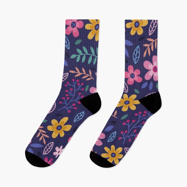 Item preview, Colorful Floral Pattern on Purple Background designed and sold by FANTASTIC-N.
