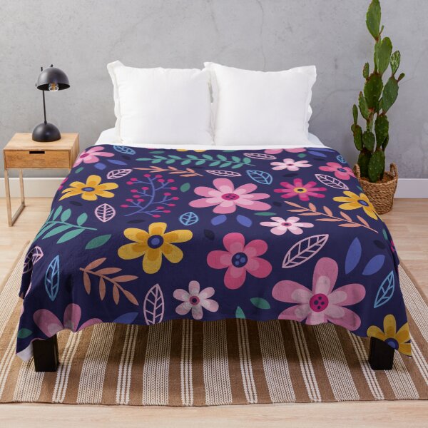 Item preview, Colorful Floral Pattern on Purple Background designed and sold by FANTASTIC-N.