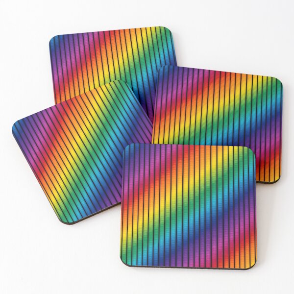 Item preview, Rainbow Ribbed Stripes designed and sold by Kaleidoscope Print.