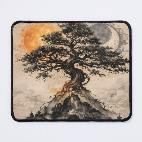 Item preview, Kalpavriksha of Balance — Sumi-e Indian Fusion designed and sold by COSAIRe.