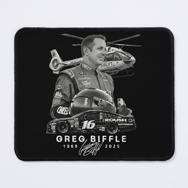 Item preview, Greg Biffle Memorial - Helicopter Pilot Rescue Tribute, Number 16 Race Car, NASCAR Legend Rip 2025, Hero Pilot Driver designed and sold by ROBIRONOARTS.