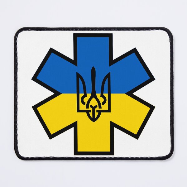 Item preview, Ukraine EMS Star of Life with Tryzub - Design 03 designed and sold by BerlinerKatzen.