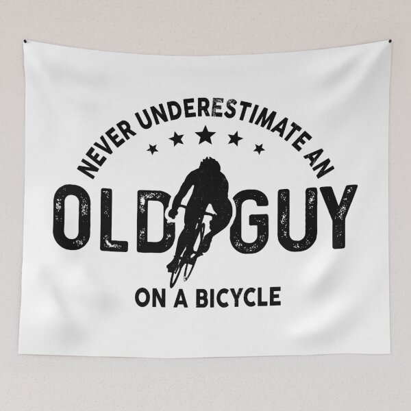 Item preview, Never Underestimate An Old Guy On A Bicycle Funny Cycling designed and sold by LounisArt.