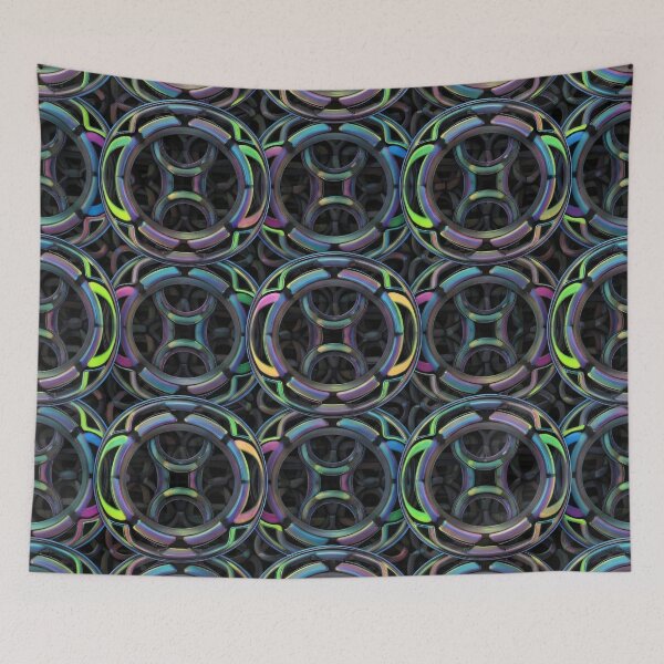 Item preview, Iridescent Chain Rings designed and sold by Kaleidoscope Print.