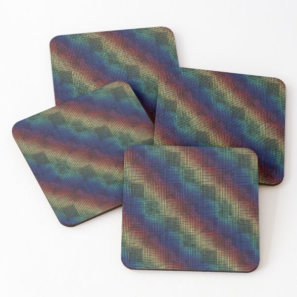 Item preview, Rainbow Dot Weave designed and sold by Kaleidoscope Print.