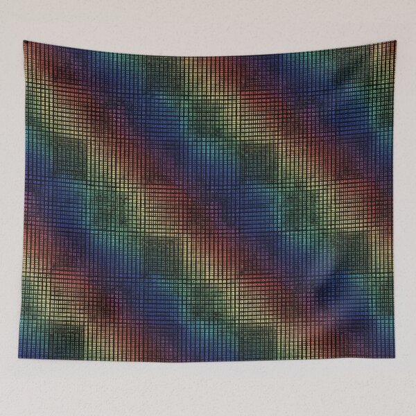 Item preview, Rainbow Dot Weave designed and sold by Kaleidoscope Print.