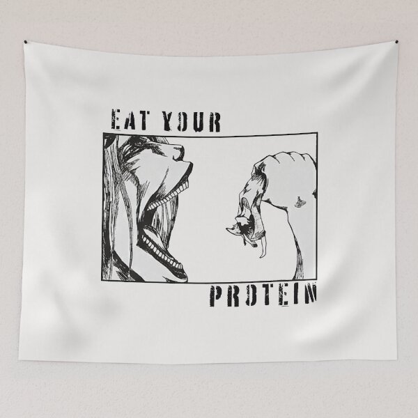 Item preview, Eat Your Protein Anime Attack on Titan  designed and sold by JaidaBruen.