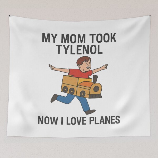 Item preview, Funny Meme My Mom Took Tylenol Now I Love Planes designed and sold by JaidaBruen.