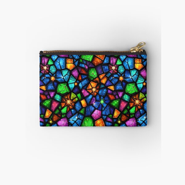 Item preview, Neon Stained Glass Mosaic designed and sold by Kaleidoscope Print.