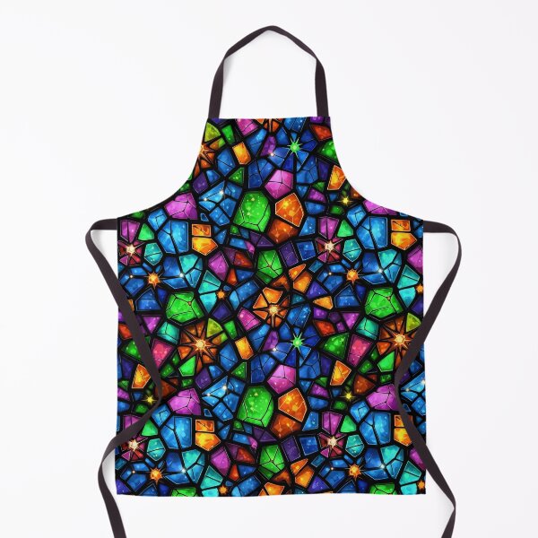Item preview, Neon Stained Glass Mosaic designed and sold by Kaleidoscope Print.